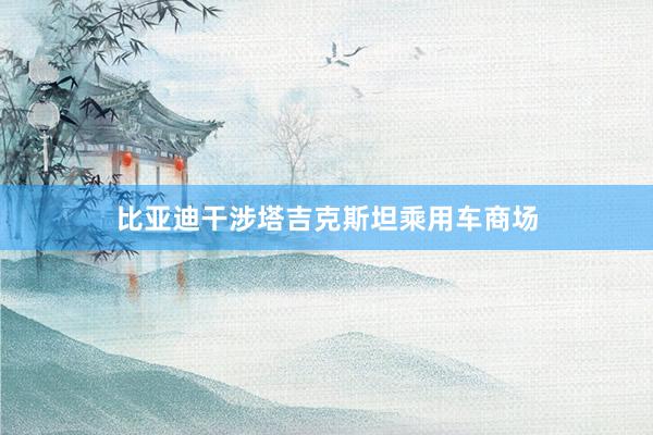 比亚迪干涉塔吉克斯坦乘用车商场