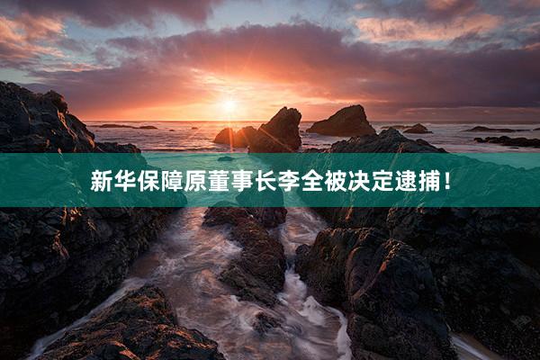 新华保障原董事长李全被决定逮捕！