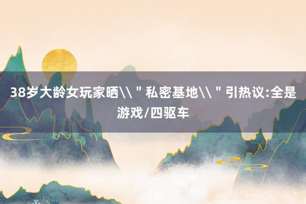 38岁大龄女玩家晒\＂私密基地\＂引热议:全是游戏/四驱车
