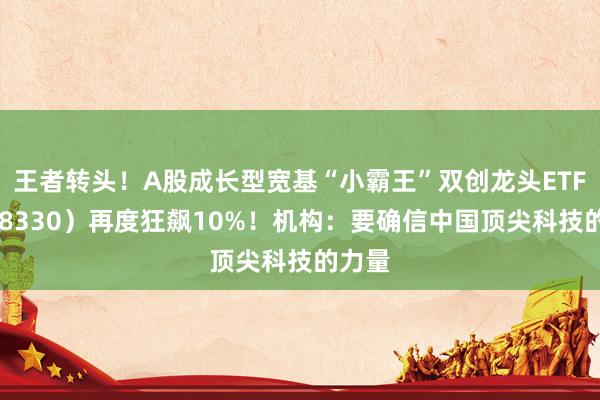王者转头！A股成长型宽基“小霸王”双创龙头ETF（588330）再度狂飙10%！机构：要确信中国顶尖