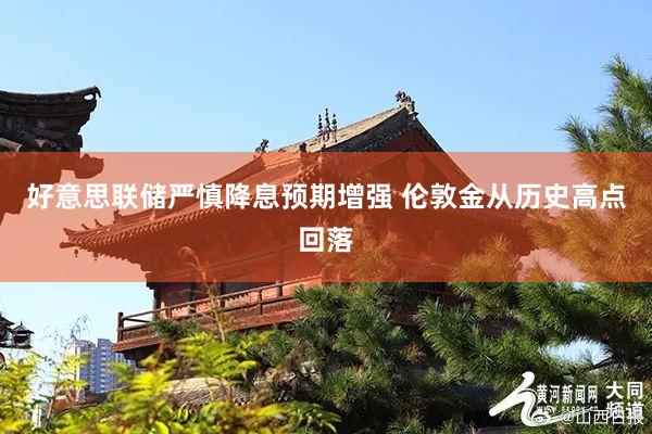 好意思联储严慎降息预期增强 伦敦金从历史高点回落