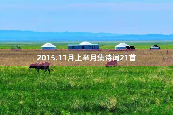 2015.11月上半月集诗词21首