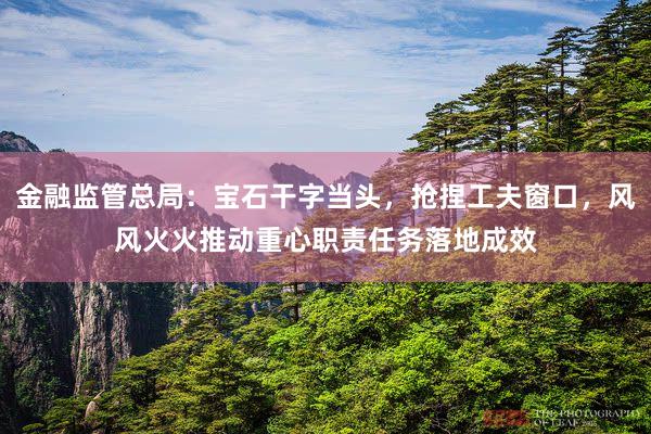 金融监管总局：宝石干字当头，抢捏工夫窗口，风风火火推动重心职责任务落地成效