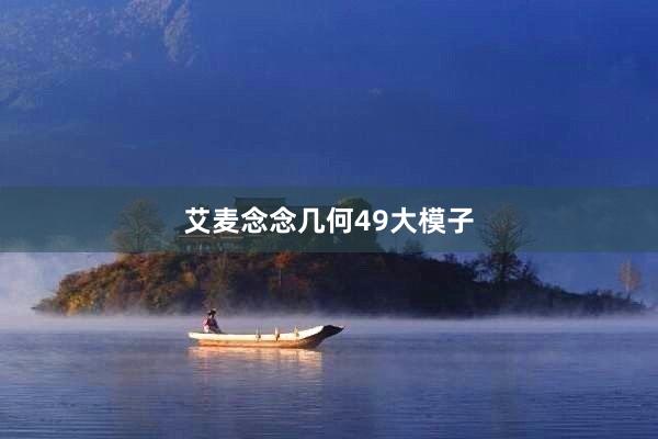 艾麦念念几何49大模子